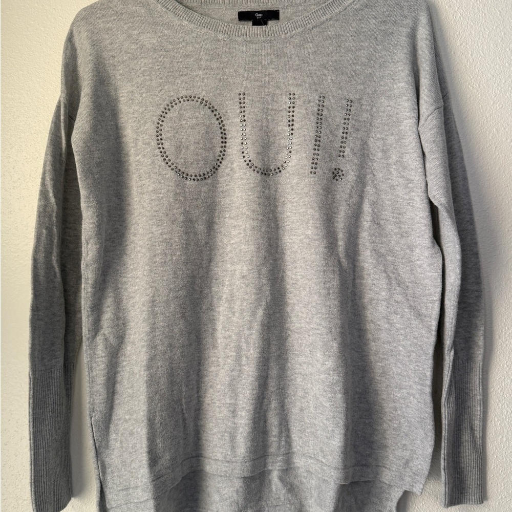 Gap Womens small grey 100% Cotton Long Sleeve Blouse oui